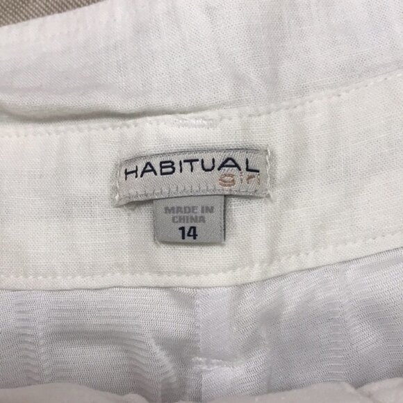 Habitual Girl's Belted High-Waist Linen-Blend Shorts - Picture 5 of 7